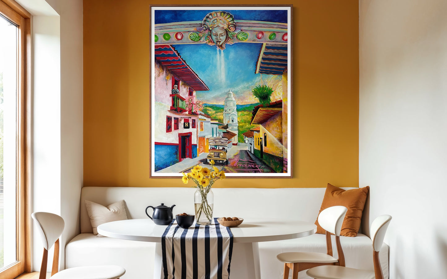 Salamina Coffee | 60 x 48 in. | Acrylic on canvas. | Original Panting By Alexander Franco.