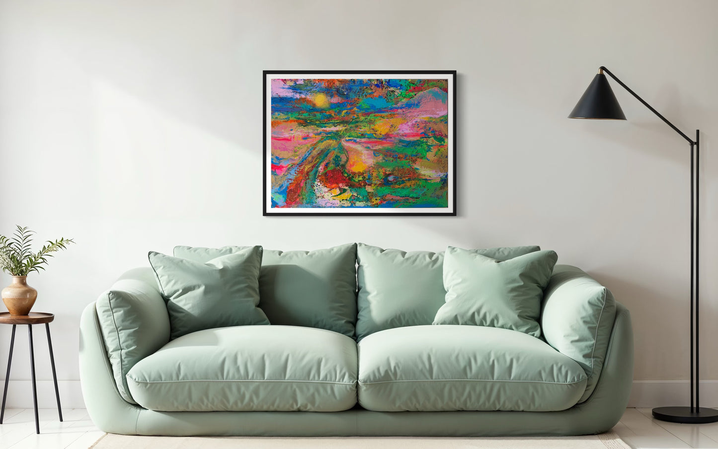 Where Rivers Dream in Color | 30 x40 in. | Acrylic on canvas. | Original Panting By Alexander Franco.