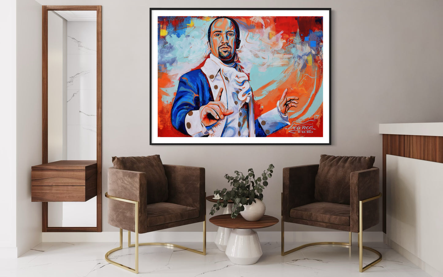 History in Motion | 48 x 60 in. | Acrylic on canvas. | Original Panting By Alexander Franco.