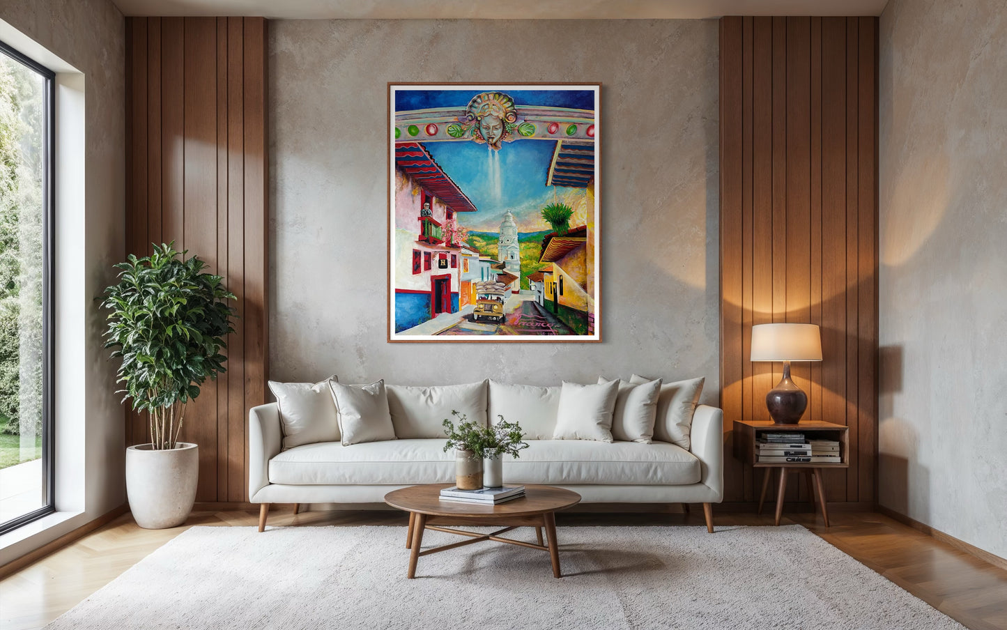 Salamina Coffee | 60 x 48 in. | Acrylic on canvas. | Original Panting By Alexander Franco.