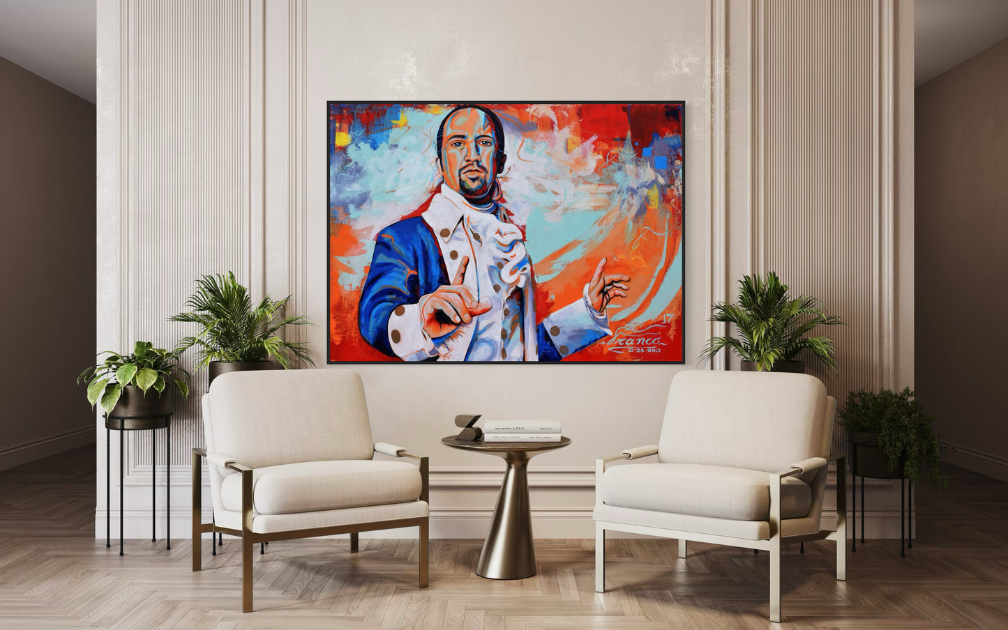 History in Motion | 48 x 60 in. | Acrylic on canvas. | Original Panting By Alexander Franco.