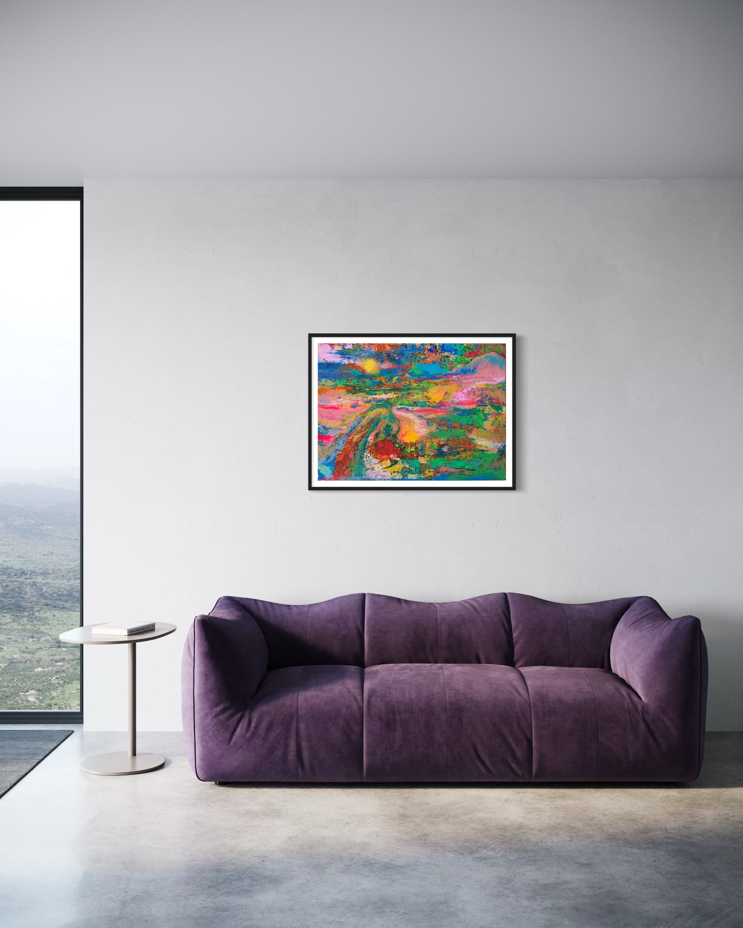 Where Rivers Dream in Color | 30 x40 in. | Acrylic on canvas. | Original Panting By Alexander Franco.