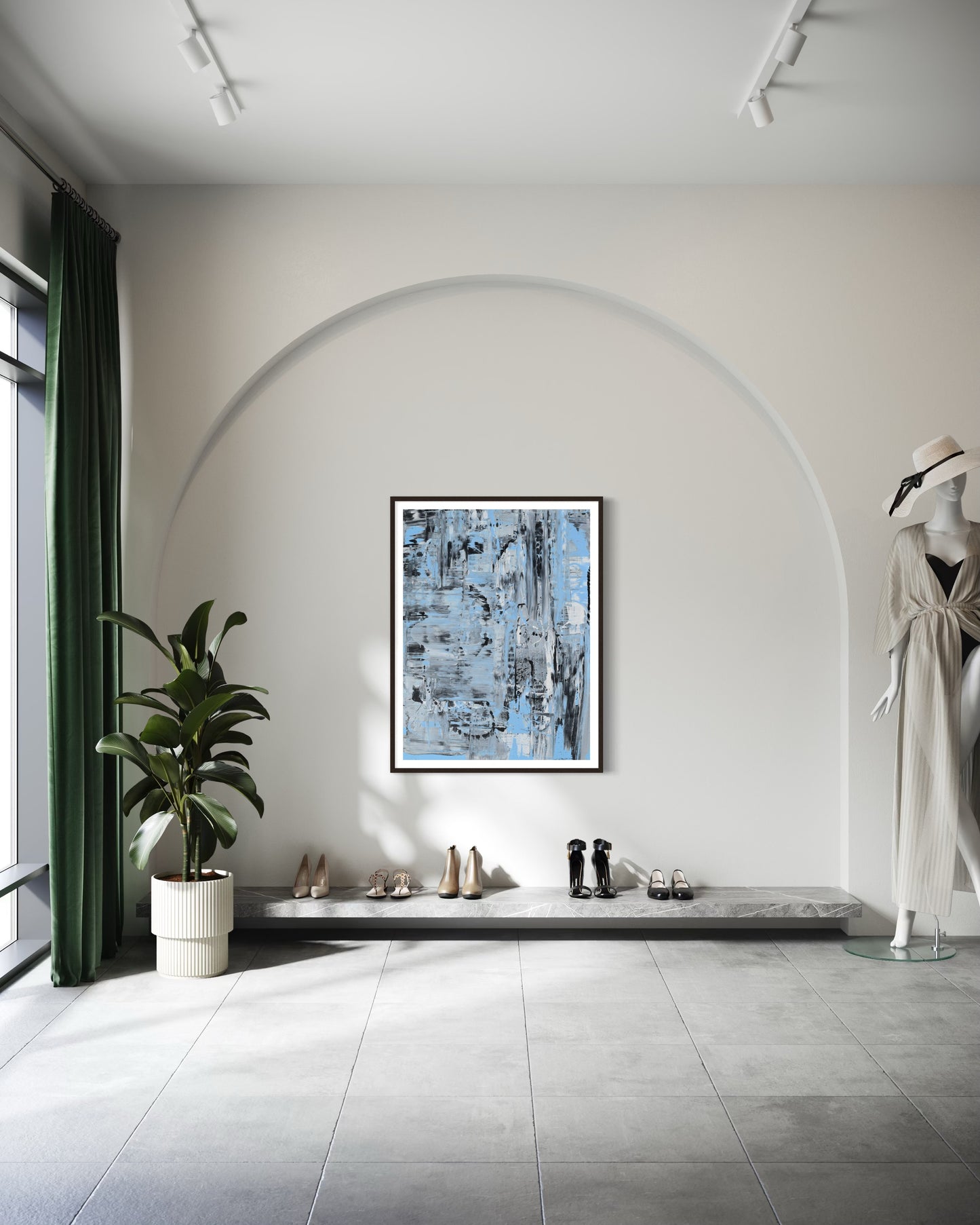 Echoes Beneath the Ice | 48 x 36 in. | Acrylic on canvas. | Original Panting By Alexander Franco.