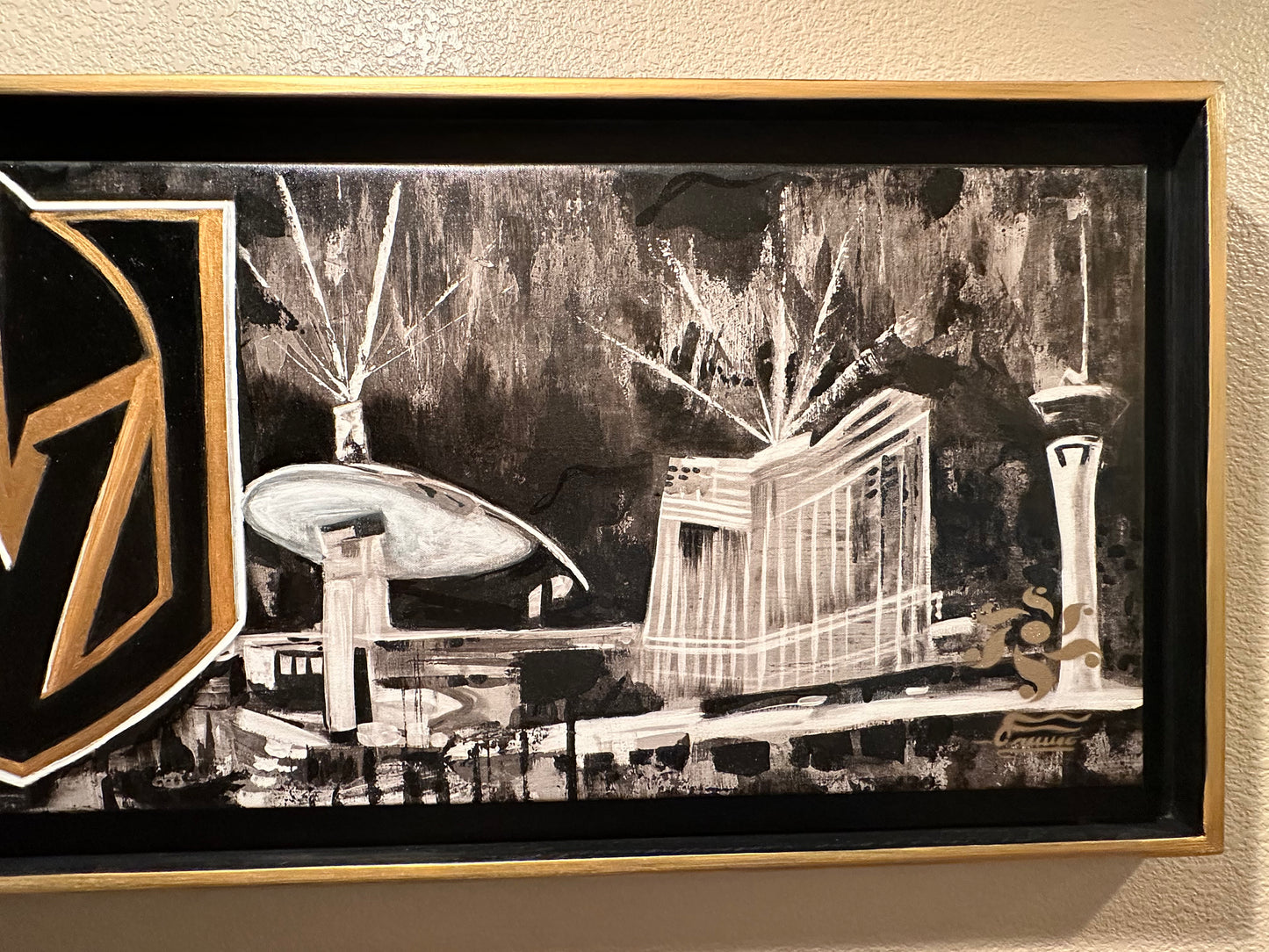 Golden Victory – Vegas Knights | 15 x 48 in. | enhanced on canvas By Alexander Franco.