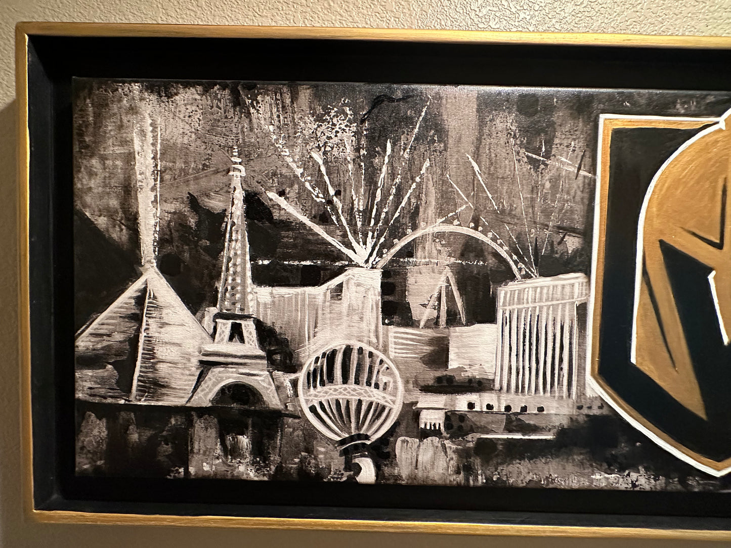 Golden Victory – Vegas Knights | 15 x 48 in. | enhanced on canvas By Alexander Franco.