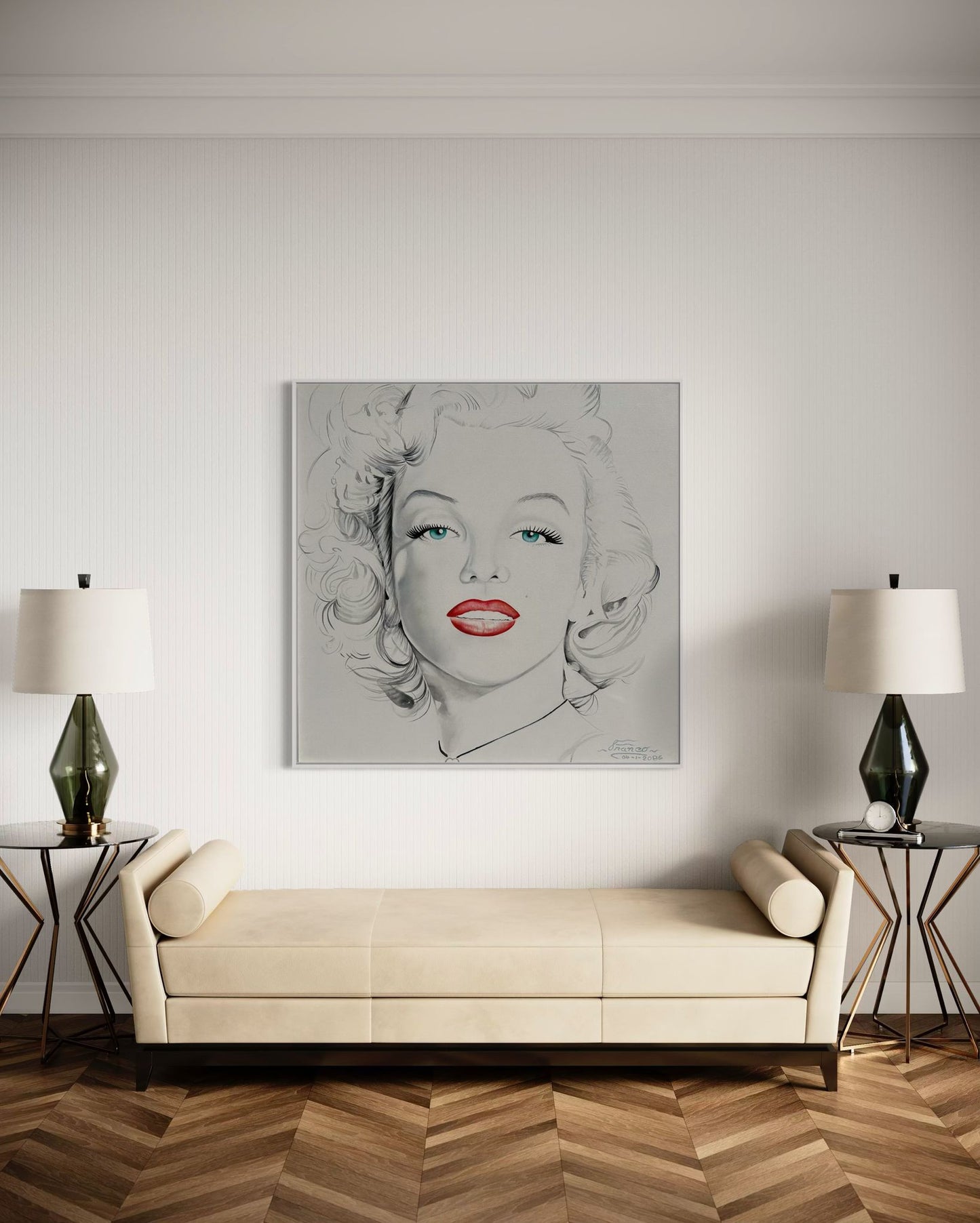 Iconic Silence | 36 x 36 in. | Acrylic on canvas. | Original Panting By Alexander Franco