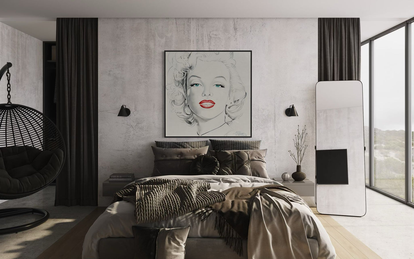 Iconic Silence | 36 x 36 in. | Acrylic on canvas. | Original Panting By Alexander Franco
