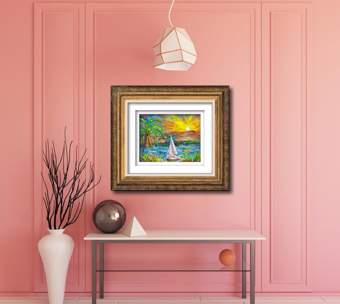 Magic Island Light| 24 x 30 in. | Acrylic on canvas. | Original Panting By Alexander Franco.
