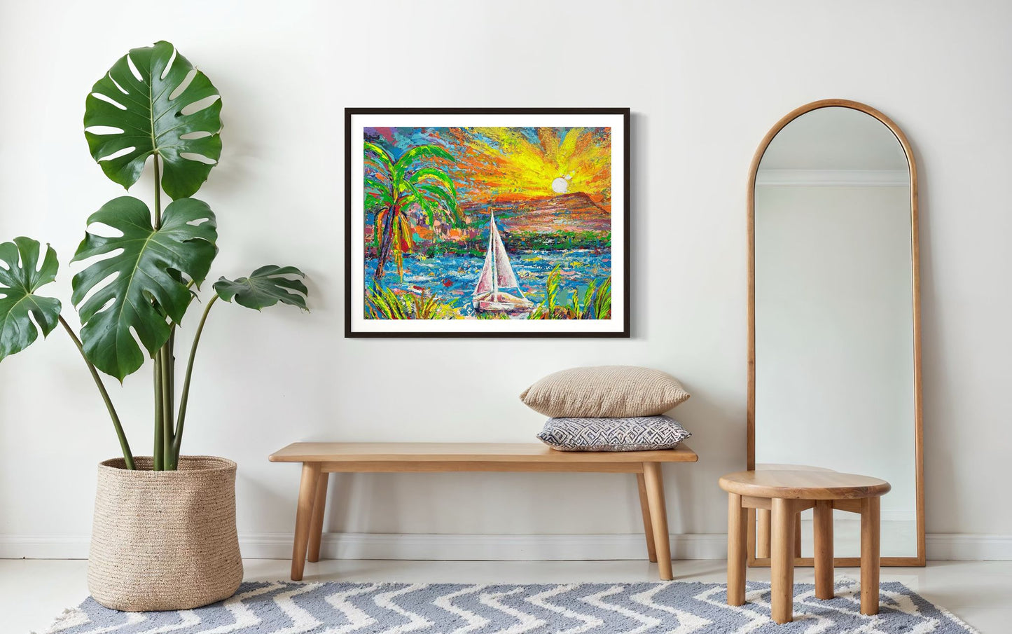 Magic Island Light| 24 x 30 in. | Acrylic on canvas. | Original Panting By Alexander Franco.