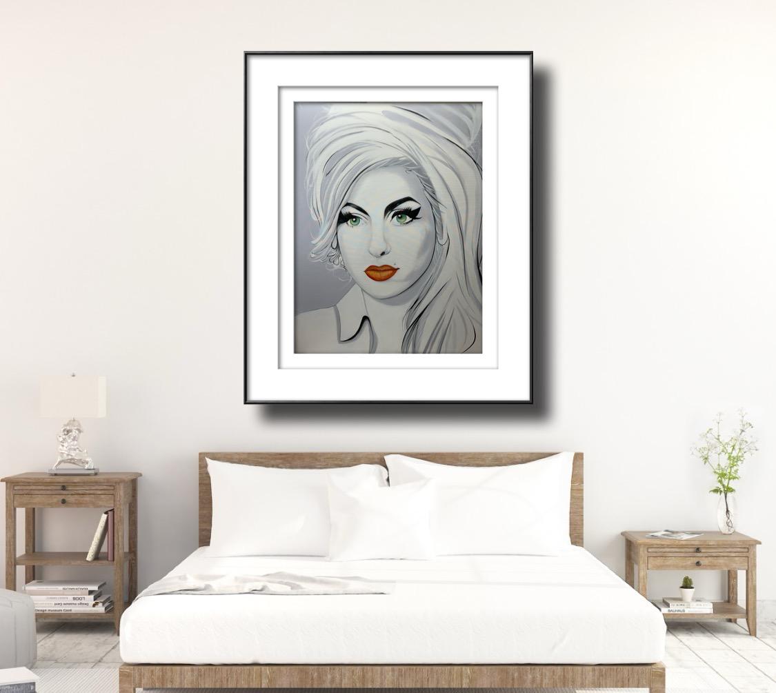Back to Black and Gold, Amy Winehouse I 60 x 48 in. | Acrylic on Canvas | Original Panting By Alexander Franco