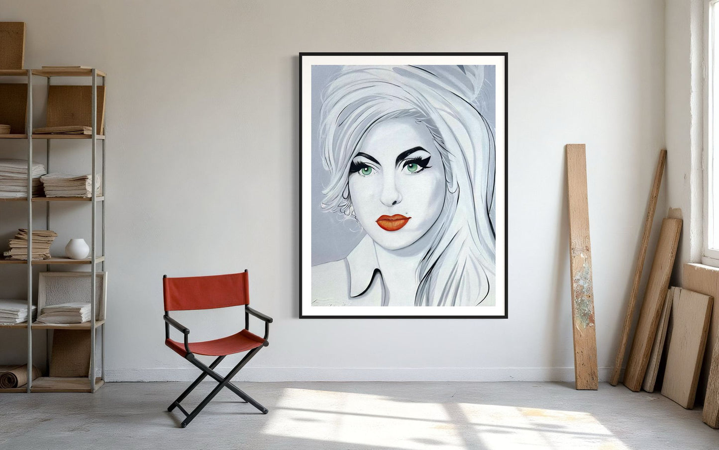 Back to Black and Gold, Amy Winehouse I 60 x 48 in. | Acrylic on Canvas | Original Panting By Alexander Franco