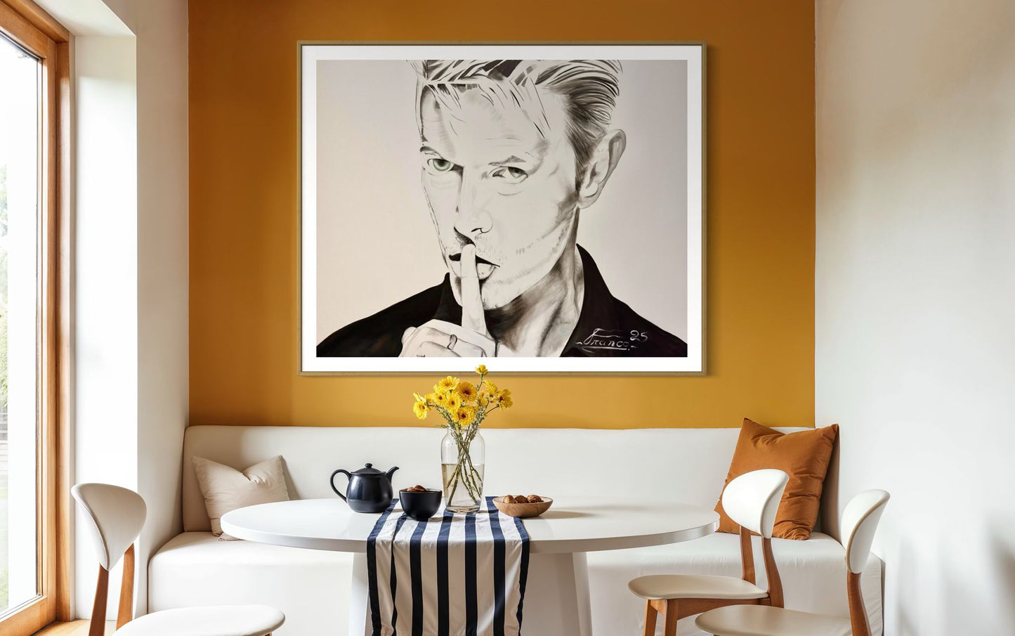 Bowie’s Whisper | 48 x 60 in. | Acrylic on canvas By Alexander Franco.