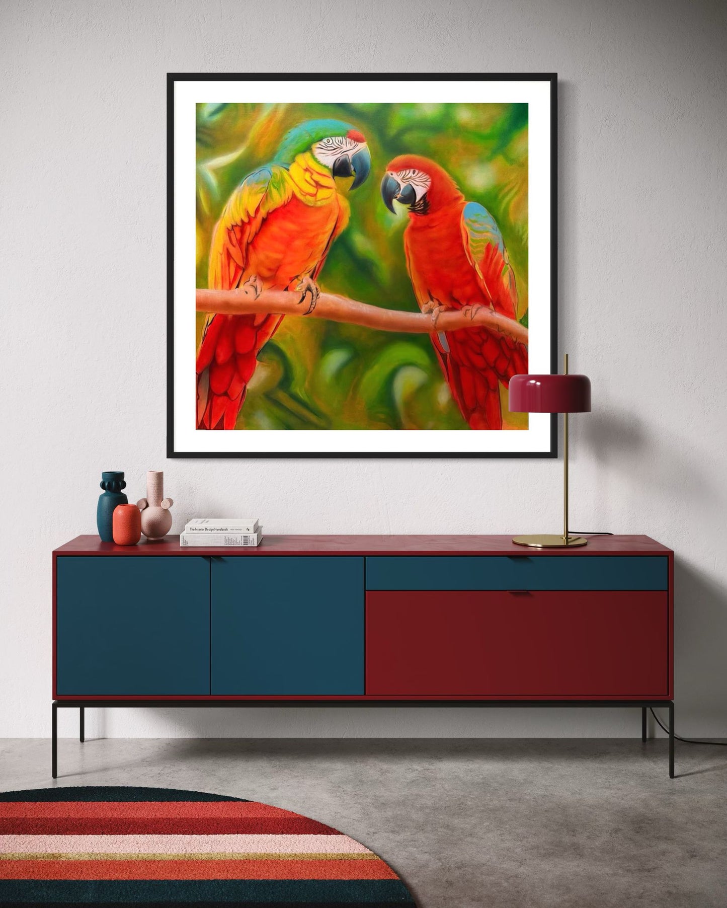 Jungle Conversation | 36 x 36 in. Acrylic on canvas. | Original Panting By Alexander Franco.