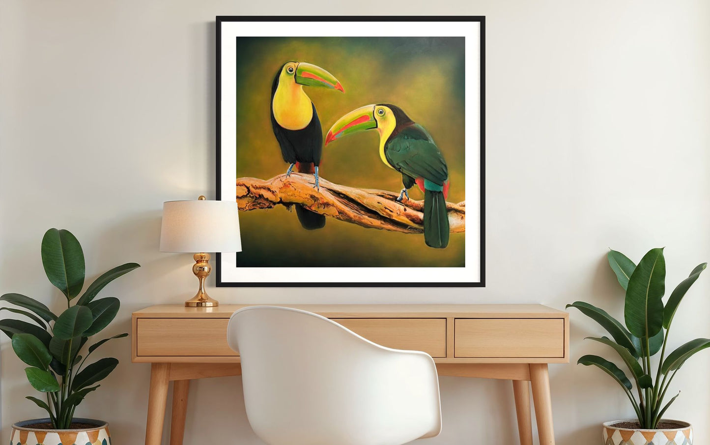 Whispers in the Canopy | 36 x 36 in. | Acrylic on canvas. | Original Panting By Alexander Franco.