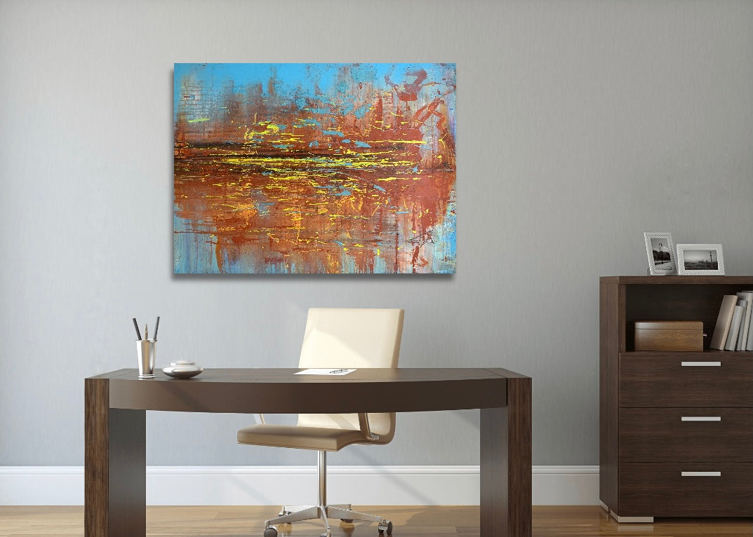 Echoes of the Mangrove | 36 x 48 in. | Acrylic on canvas. | Original Panting By Alexander Franco.