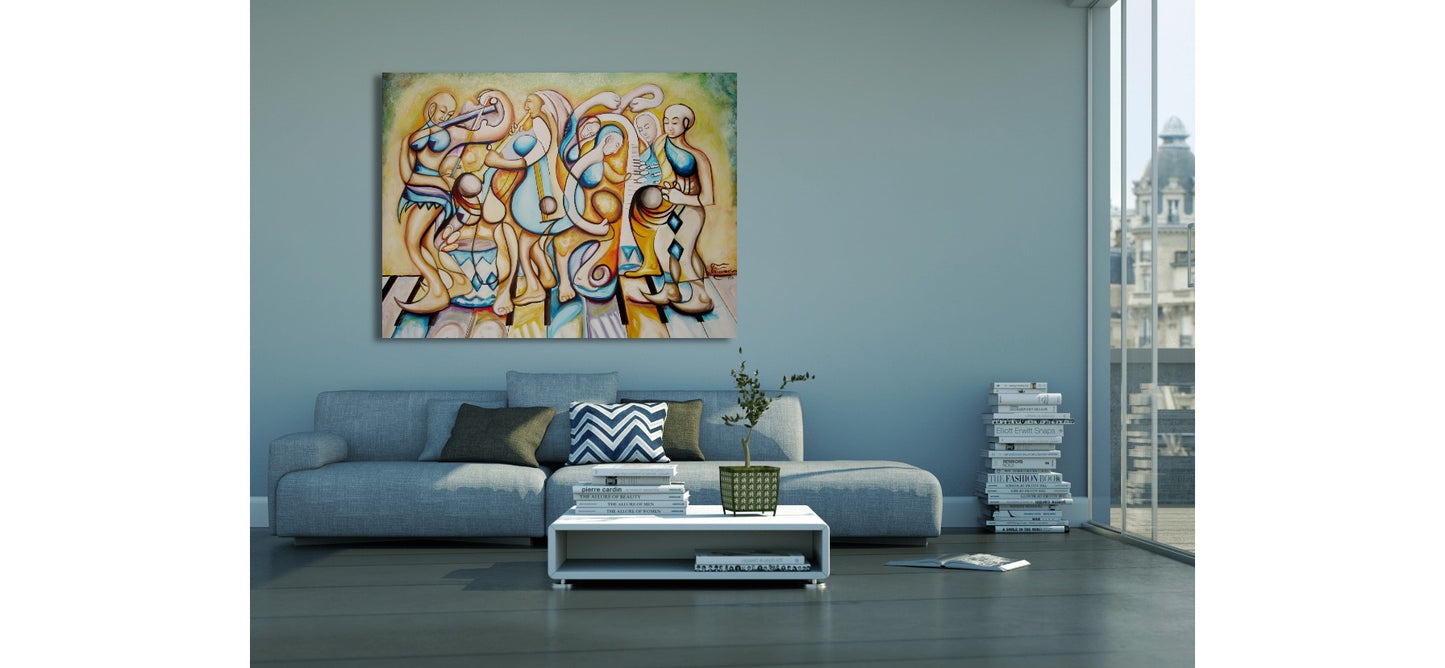 Melody in the Desert | 48 x 64 in. | Acrylic on canvas. | Original Panting By Alexander Franco.