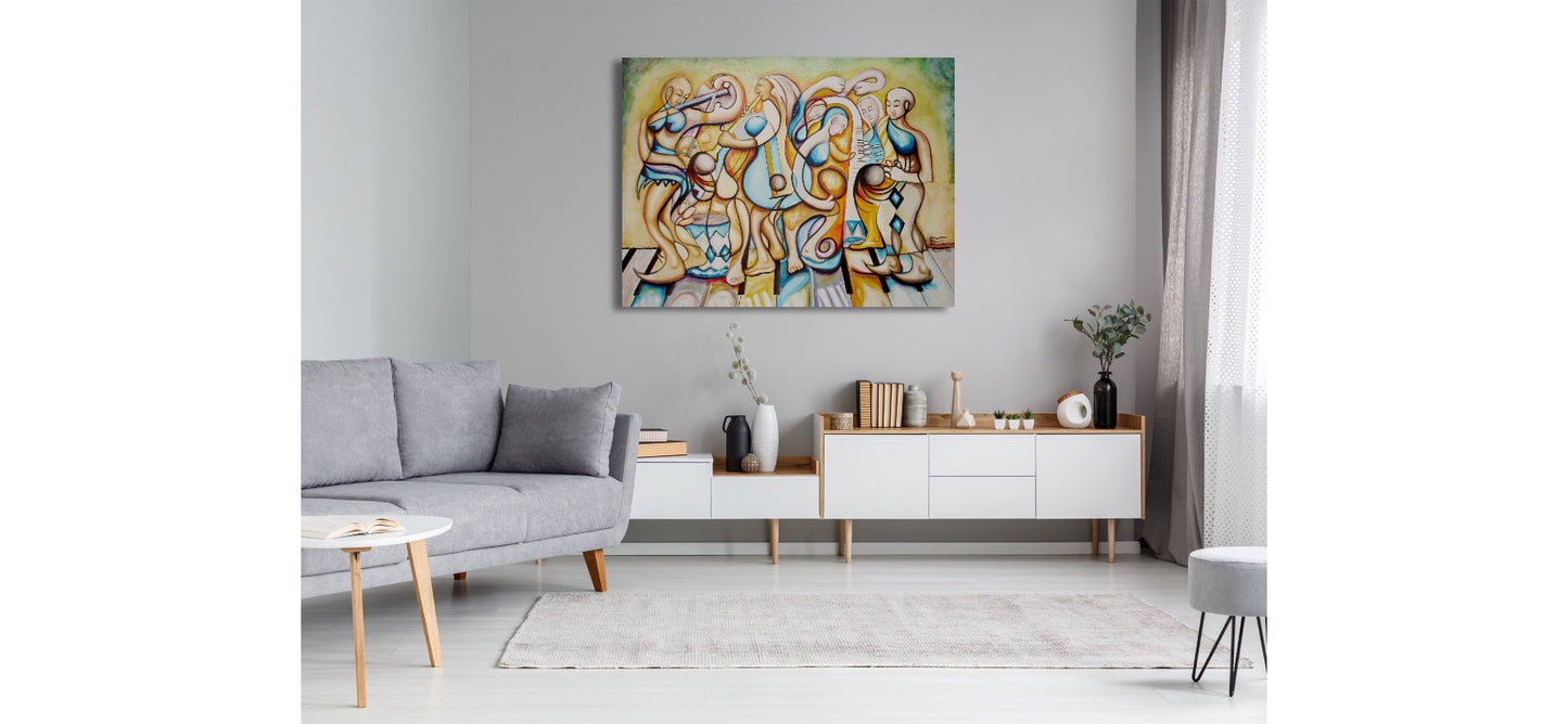 Melody in the Desert | 48 x 64 in. | Acrylic on canvas. | Original Panting By Alexander Franco.