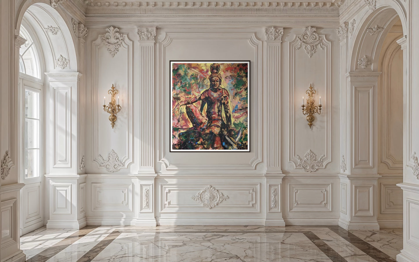 Awakening in Color | 66 x 48 in. | Acrylic on canvas.  | Original Panting By Alexander Franco.