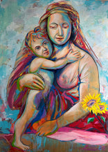 Load image into Gallery viewer, Mother and Child | 66 x 48 in. |acrylic on canvas
