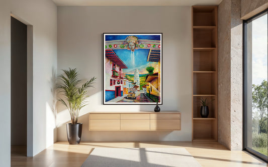 Salamina Coffee | 60 x 48 in. | Acrylic on canvas.  | Original Panting By Alexander Franco.