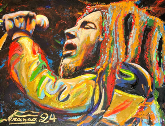 Roots of Freedom | 15 x 20 in. | Acrylic on canvas. | Original Paintin by Alexander Franco.