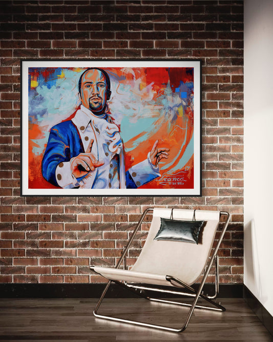 History in Motion | 48 x 60 in. |  Acrylic on canvas.  | Original Panting By Alexander Franco.
