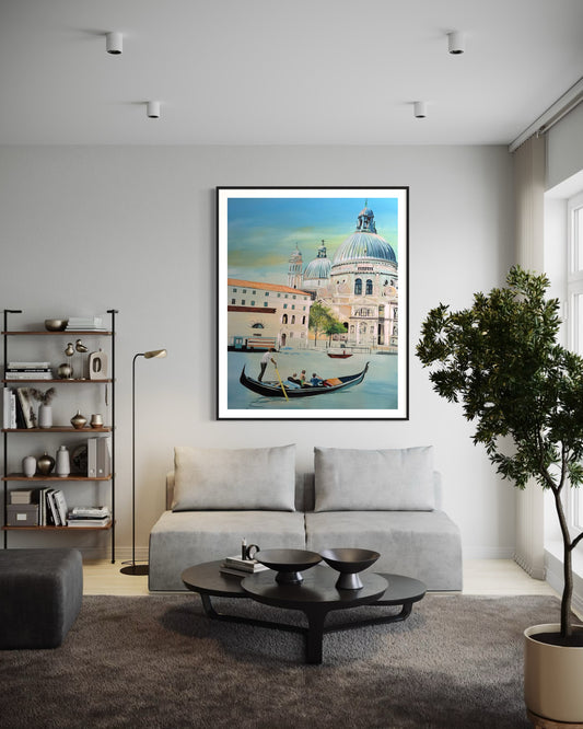 Venetian Reverie | 60 x 48 in. | Acrylic on canvas.  | Original Panting By Alexander Franco.