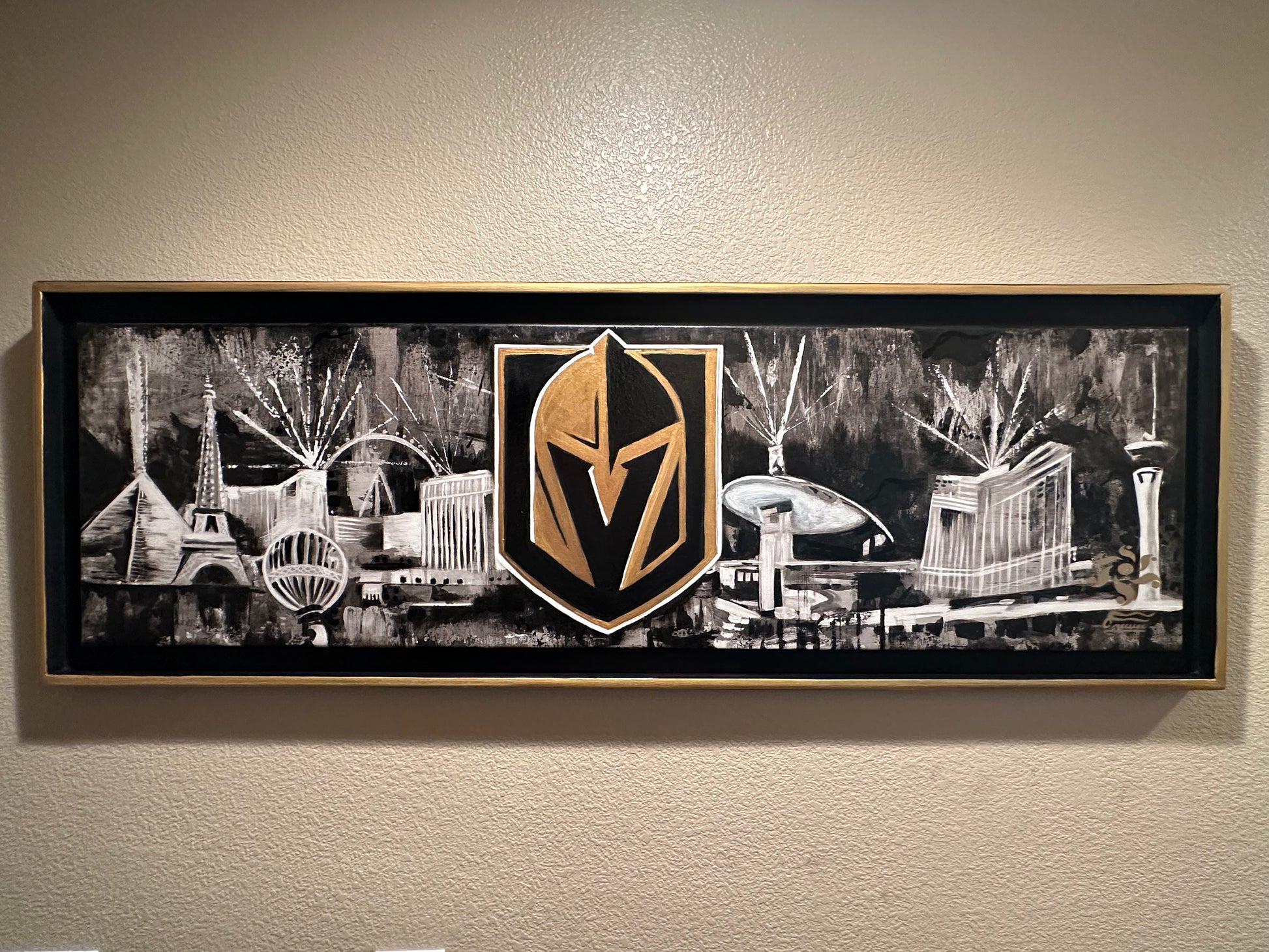 Original acrylic painting by Alexander Franco. Golden Nights.