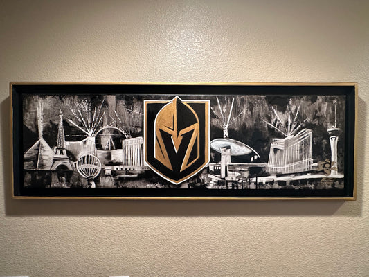 Original acrylic painting by Alexander Franco. Golden Nights.