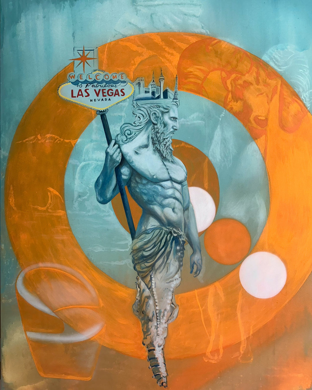 The creation of Facilitequsa in Las Vegas nv 60x48 in acrylic on canvas.