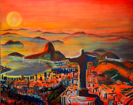 Original acrylic painting by Alexander Franco. Rio de Janeiro