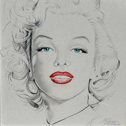 Iconic Silence | 36 x 36 in. | Acrylic on canvas.  | Original Panting By Alexander Franco
