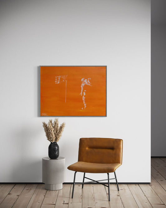 Echo on the Moon | 30 x 40 in. | Acrylic on canvas.  | Original Panting By Alexander Franco.