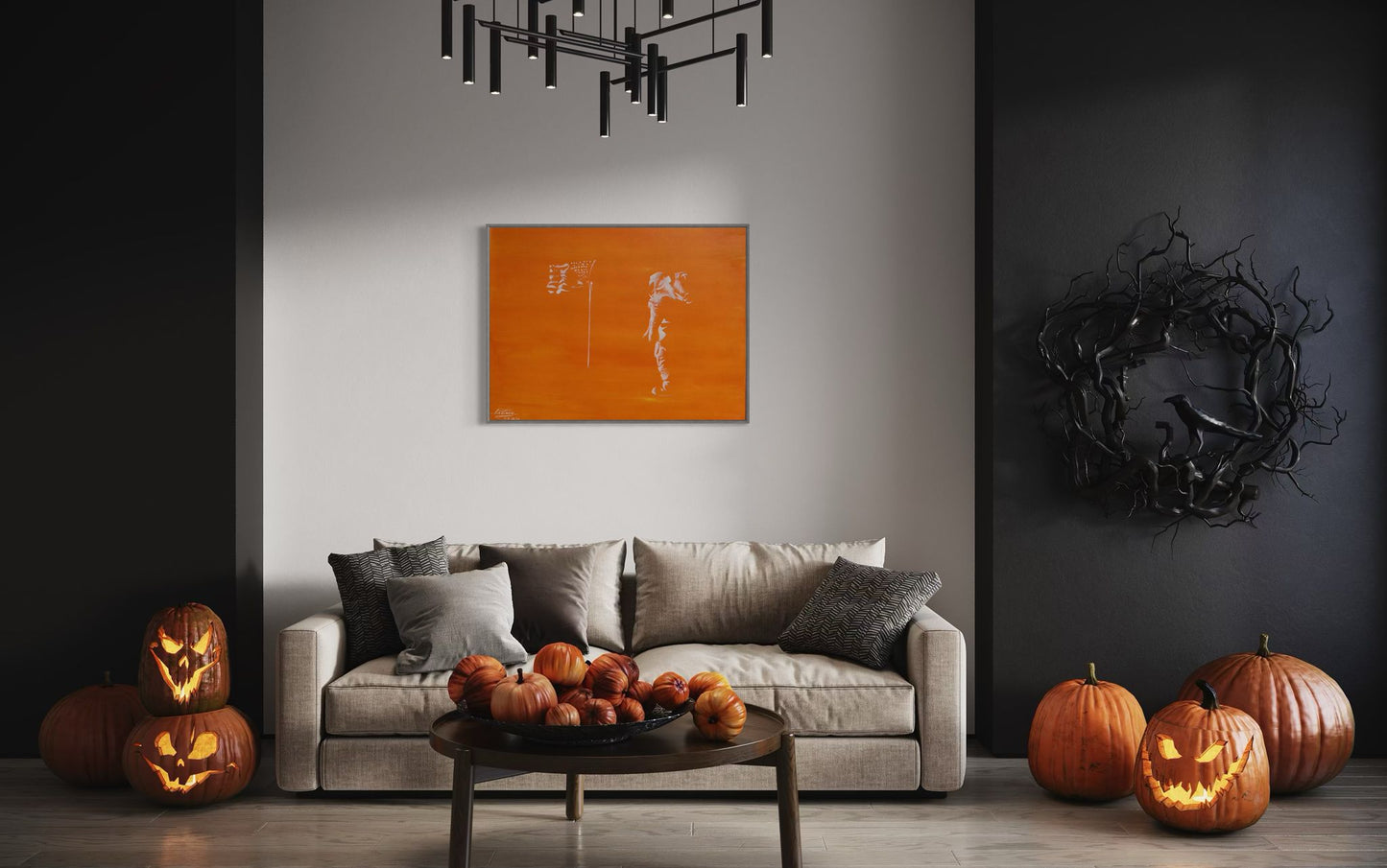 Echo on the Moon | 30 x 40 in. | Acrylic on canvas.  | Original Panting By Alexander Franco.