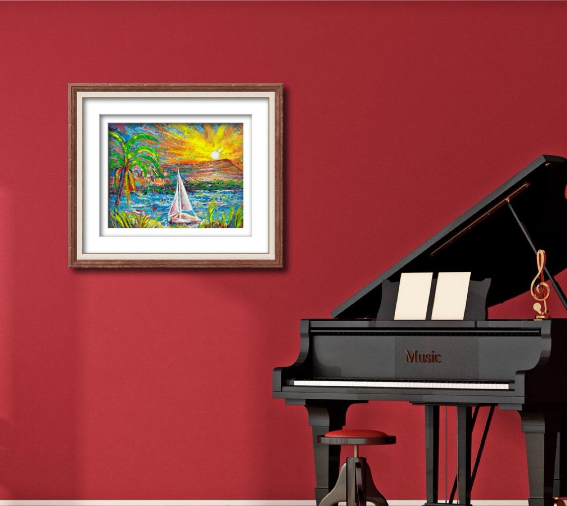 Magic Island Light| 24 x 30 in. | Acrylic on canvas.  | Original Panting By Alexander Franco.