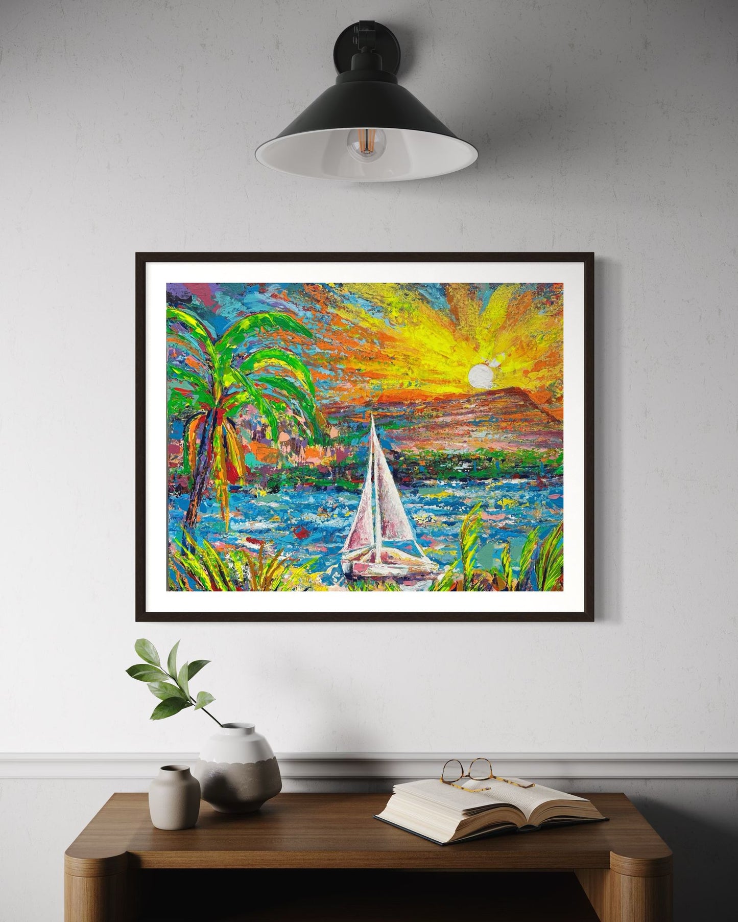 Magic Island Light| 24 x 30 in. | Acrylic on canvas.  | Original Panting By Alexander Franco.