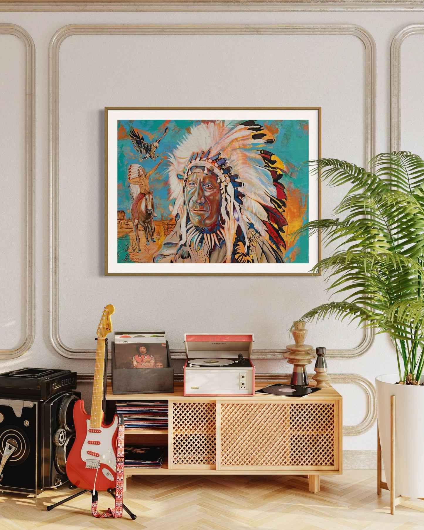 Keeper of the Spirit | 36 x 48 in. | Acrylic on canvas.  | Original Panting By Alexander Franco.