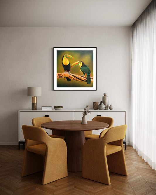 Whispers in the Canopy | 36 x 36 in. | Acrylic on canvas.  | Original Panting By Alexander Franco.