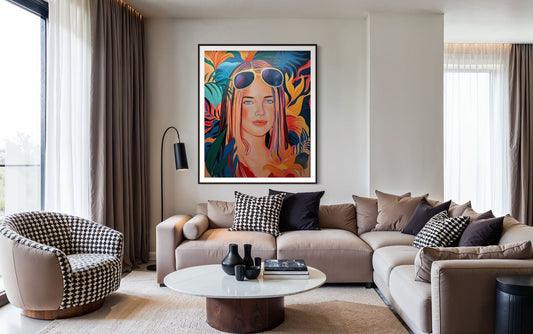Tropical Gaze | 60 x 48 in. | Acrylic on canvas.  | Original Panting By Alexander Franco.