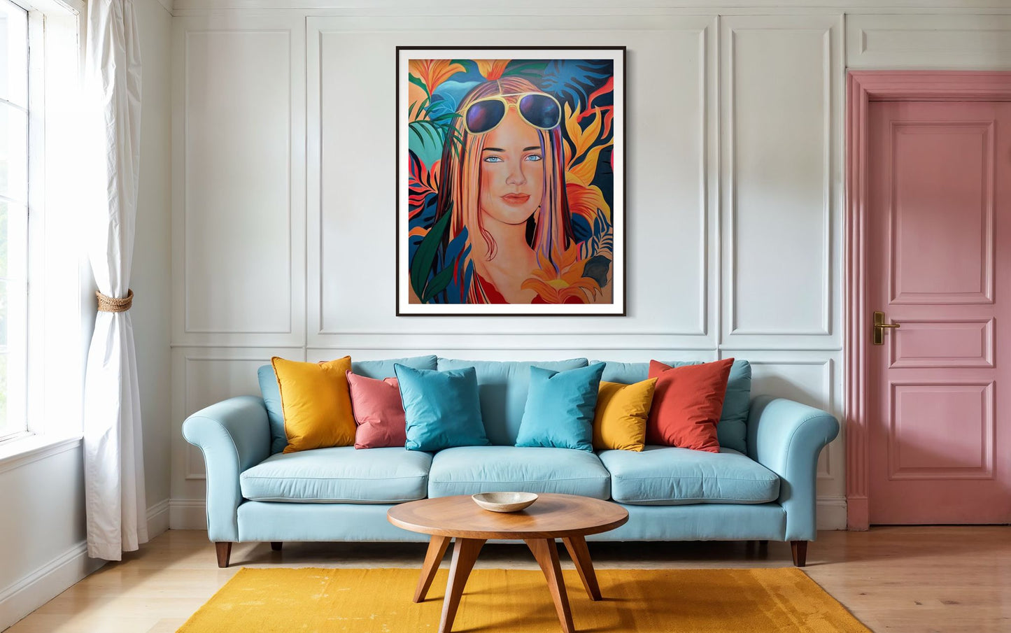 Tropical Gaze | 60 x 48 in. | Acrylic on canvas.  | Original Panting By Alexander Franco.