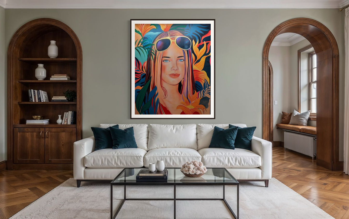 Tropical Gaze | 60 x 48 in. | Acrylic on canvas.  | Original Panting By Alexander Franco.