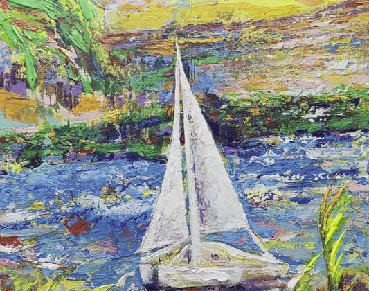 Magic Island Light| 24 x 30 in. | Acrylic on canvas.  | Original Panting By Alexander Franco.