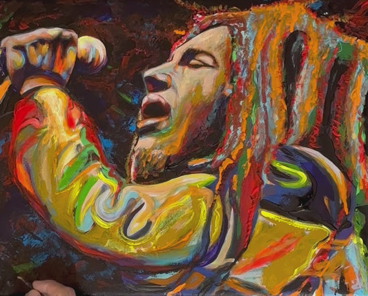 Roots of Freedom | 15 x 20 in. | Acrylic on canvas. | Original Paintin by Alexander Franco.