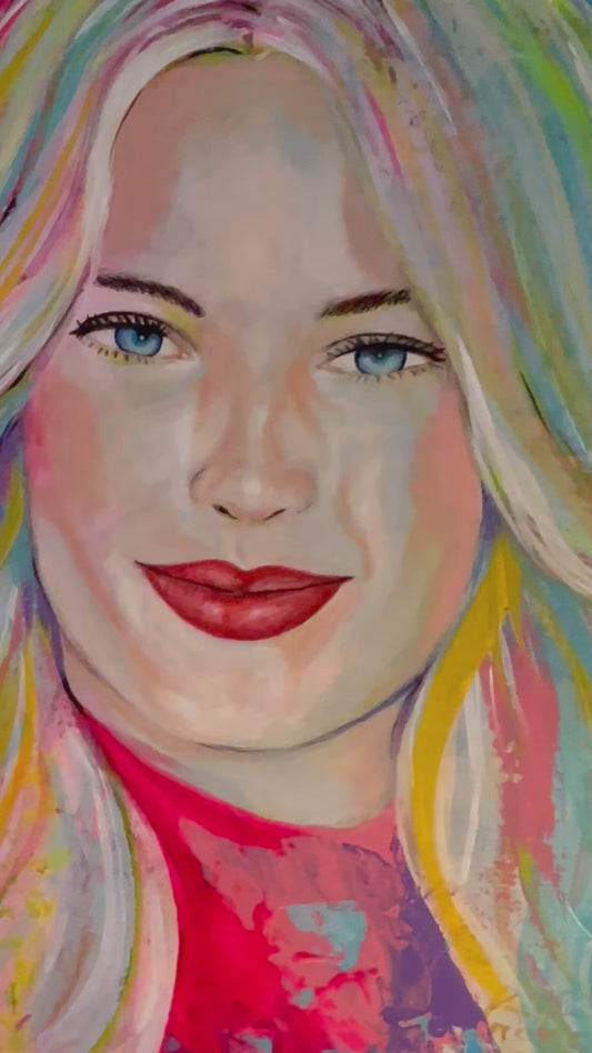 Vivid Muse | 20 x 16 in. | Acrylic on canvas. | Original Panting By Alexander Franco.
