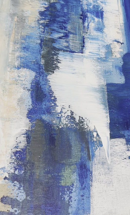 Tectonic Blues  |  30 x 40 in. | Acrylic on canvas.  | Original Painting by Alexander Franco.