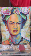 Load and play video in Gallery viewer, Frida Kahlo | 16 x 20 in. | Acrylic on canvas.
