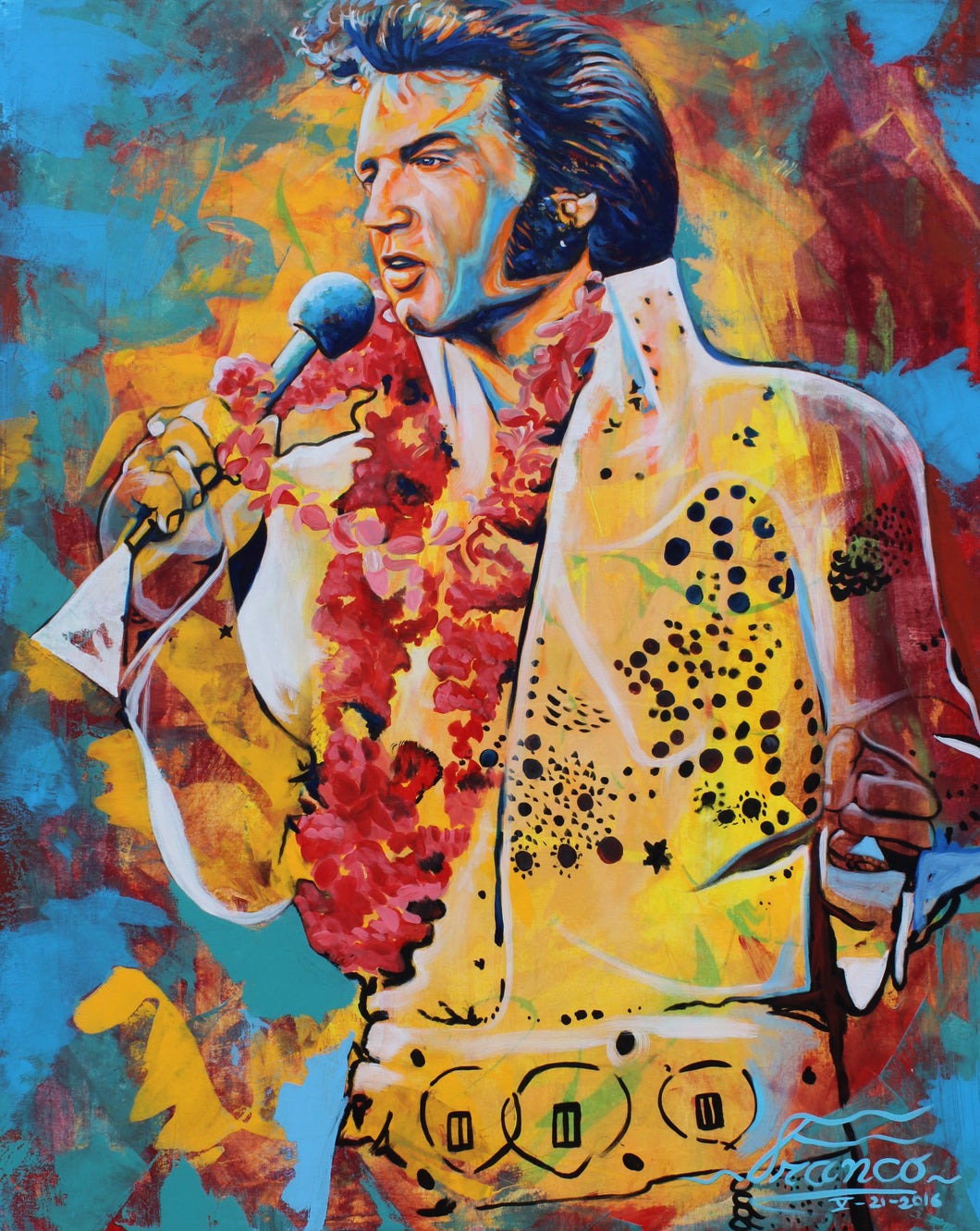 Elvis Presley |  24 x 18 in. | Limited Edition 1/25 | Enhanced print on canvas.