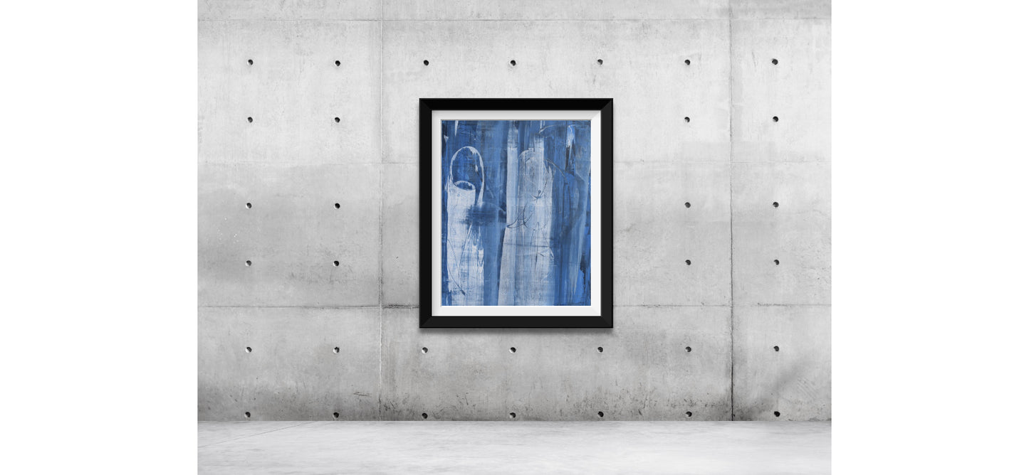 Whispers Beneath the Blue | 48 x 60 in. | Acrylic on Canvas.  | Original Panting By Alexander Franco.