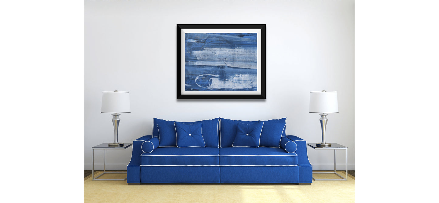 Whispers Beneath the Blue | 48 x 60 in. | Acrylic on Canvas.  | Original Panting By Alexander Franco.