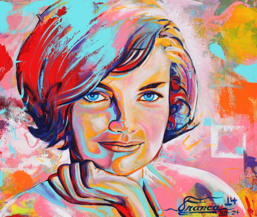 Jacqueline Kennedy Onassis | 18 x 24 in. | Limited Edition 2/25 | Enhanced print on canvas 18 x 24 in.